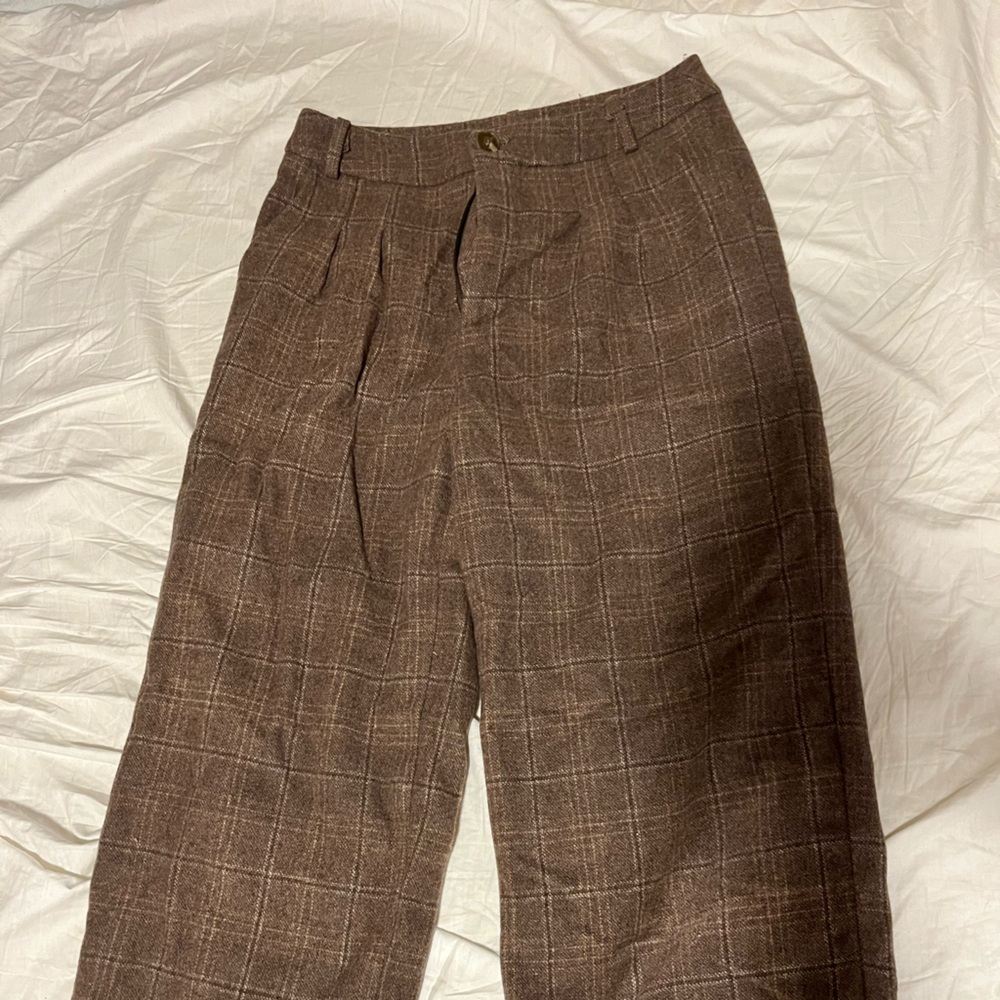 Wool striped pants
